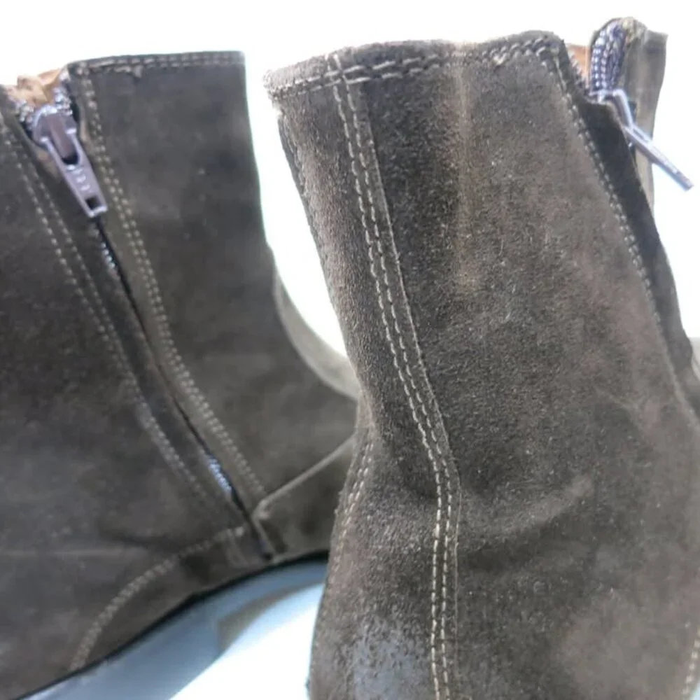 Johnston & Murphy Suede Leather Dual Zipper Boots Men's Footwear Shoes Sz 12